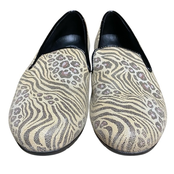 Sabrinas Mixed Animal Print Loafer Slip On Cushion Flats Size 40 EU 9.5 US - Picture 2 of 9